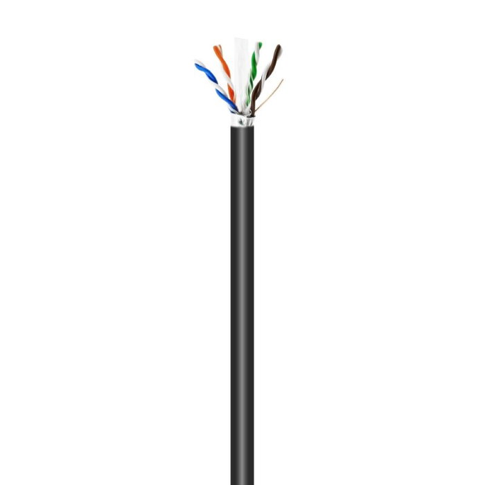 Aisens Cable de Red Exterior Impermeable Cat.6 FTP AWG24 305m Negro
